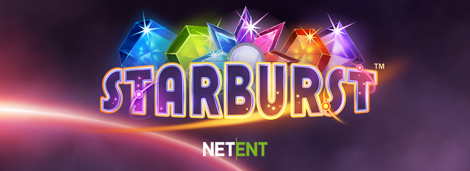 Starburst Logo von Netent mit Planet im Hintergrund